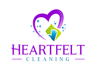 Heartfelt Cleaning LLC logo design by SOLARFLARE