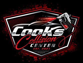 Cooks Collision Center logo design by REDCROW