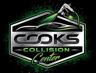 Cooks Collision Center logo design by REDCROW