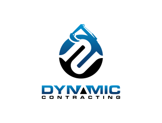 Dynamic Contracting logo design by BlessedArt