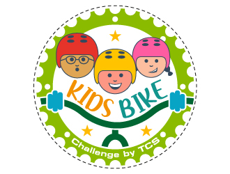 Kids Bike Challenge by TCS                (by TCS small and superscript) logo design by Suvendu