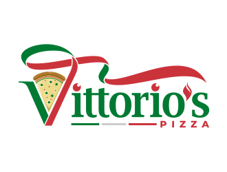 Vittorios Pizza logo design by mutafailan