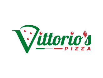 Vittorios Pizza logo design by mutafailan