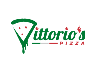 Vittorios Pizza logo design by mutafailan