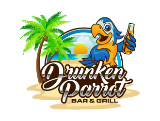 Drunken Parrot Bar & Grill logo design by daywalker