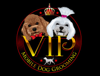 VIP Dog Walking & Pet Sitting / VIP Mobile Dog Grooming  logo design by DreamLogoDesign