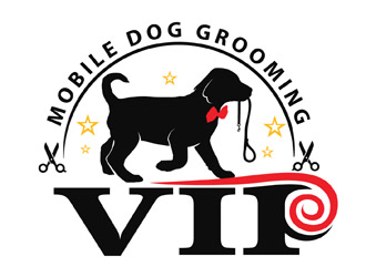 VIP Dog Walking & Pet Sitting / VIP Mobile Dog Grooming  logo design by DreamLogoDesign