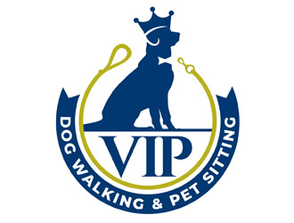VIP Dog Walking & Pet Sitting / VIP Mobile Dog Grooming  logo design by DreamLogoDesign