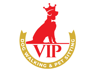 VIP Dog Walking & Pet Sitting / VIP Mobile Dog Grooming  logo design by DreamLogoDesign