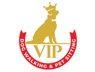 VIP Dog Walking & Pet Sitting / VIP Mobile Dog Grooming  logo design by DreamLogoDesign