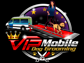 VIP Dog Walking & Pet Sitting / VIP Mobile Dog Grooming  logo design by Suvendu