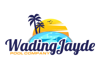 Wading Jayde Pool Company logo design by ElonStark