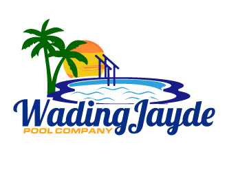 Wading Jayde Pool Company logo design by ElonStark