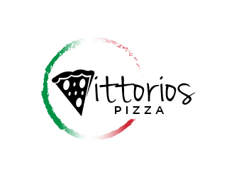 Vittorios Pizza logo design by jonggol
