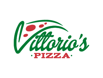 Vittorios Pizza logo design by izimax