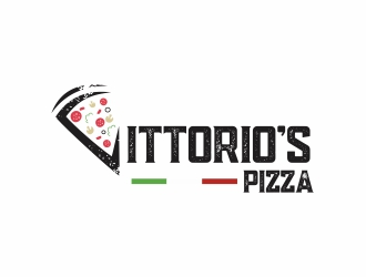 Vittorios Pizza logo design by Alfatih05