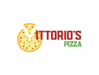 Vittorios Pizza logo design by Alfatih05