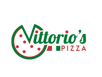 Vittorios Pizza logo design by MarkindDesign
