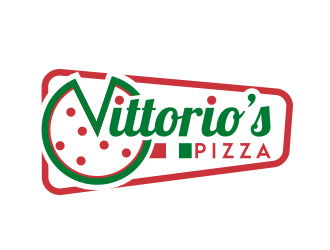 Vittorios Pizza logo design by MarkindDesign