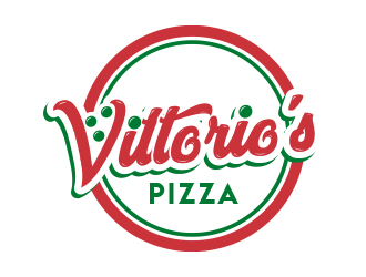 Vittorios Pizza logo design by MarkindDesign