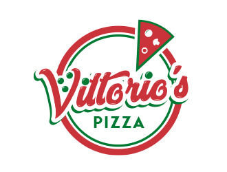 Vittorios Pizza logo design by MarkindDesign