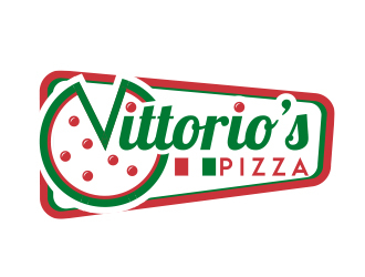 Vittorios Pizza logo design by MarkindDesign