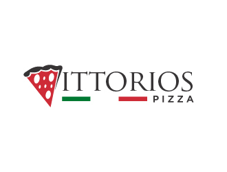Vittorios Pizza logo design by jonggol