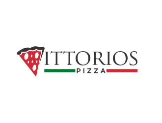 Vittorios Pizza logo design by jonggol