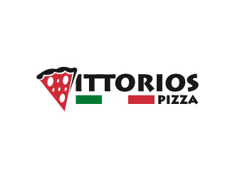 Vittorios Pizza logo design by jonggol