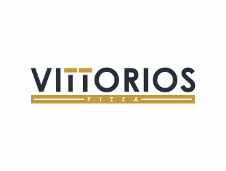 Vittorios Pizza logo design by giphone