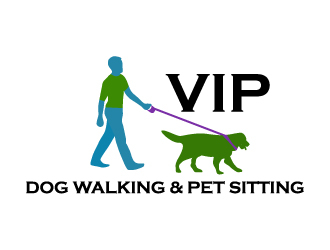 VIP Dog Walking & Pet Sitting / VIP Mobile Dog Grooming  logo design by KDesigns