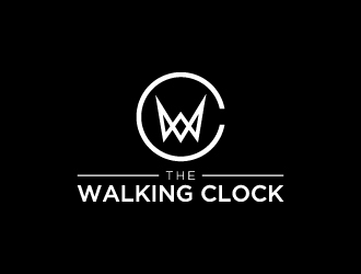 The walking clock logo design by wongndeso