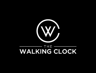 The walking clock logo design by wongndeso