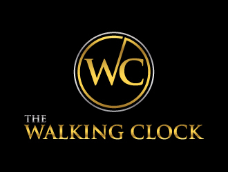The walking clock logo design by cybil