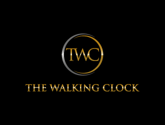 The walking clock logo design by sakarep