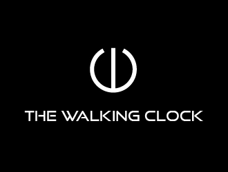 The walking clock logo design by gateout
