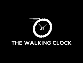 The walking clock logo design by pambudi