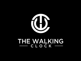 The walking clock logo design by oke2angconcept