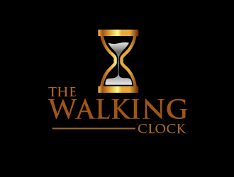 The walking clock logo design by ElonStark