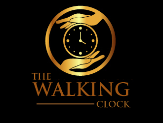 The walking clock logo design by ElonStark