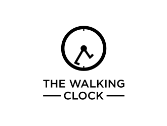 The walking clock logo design by Garmos