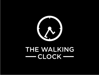 The walking clock logo design by Garmos
