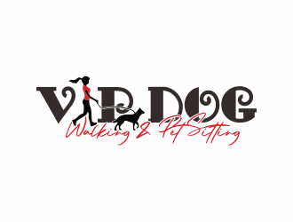 VIP Dog Walking & Pet Sitting / VIP Mobile Dog Grooming  logo design by giphone