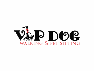 VIP Dog Walking & Pet Sitting / VIP Mobile Dog Grooming  logo design by giphone