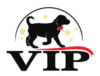 VIP Dog Walking & Pet Sitting / VIP Mobile Dog Grooming  logo design by DreamLogoDesign