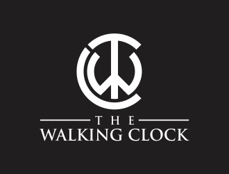 The walking clock logo design by rokenrol