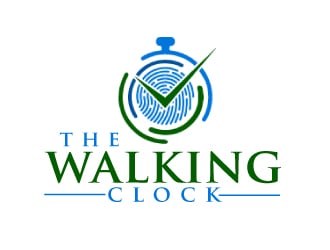 The walking clock logo design by ElonStark