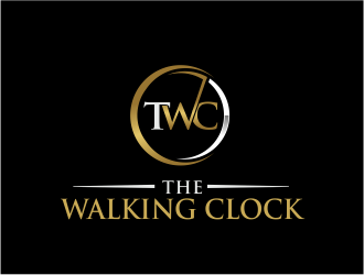The walking clock logo design by kimora