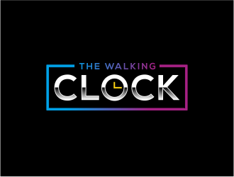The walking clock logo design by kimora
