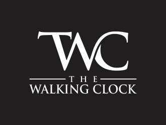 The walking clock logo design by rokenrol